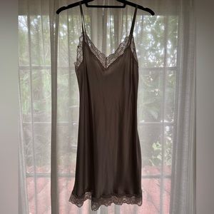 Beige Intimissimi Silk Slip Dress
